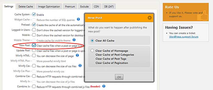 Opsætning af caching af WordPress. Lynhurtig hjemmeside.